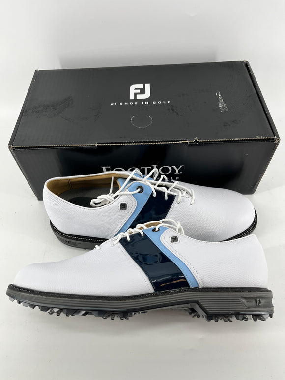 Footjoy Myjoys Premiere Series Packard Pebble Golf Shoes White Blue 11 M