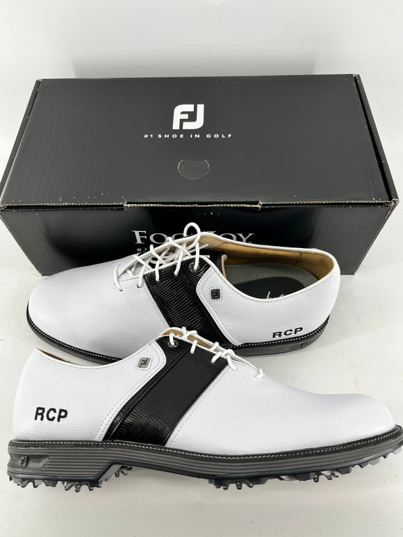 Footjoy Myjoys Premiere Series Packard Golf Shoes Custom White Black RCP 12 M