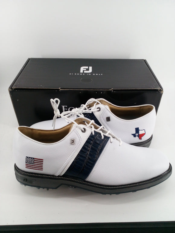 Footjoy Myjoys Premiere Series Packard Pebble Golf Shoes USA Texas 12 Medium