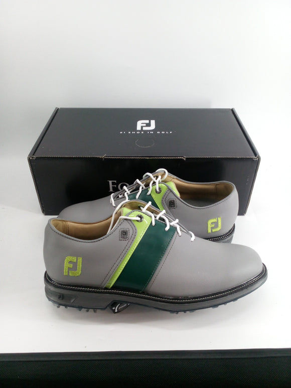 Footjoy Myjoys Premiere Series Packard Golf Shoes Gray Green Lime 8 Wide