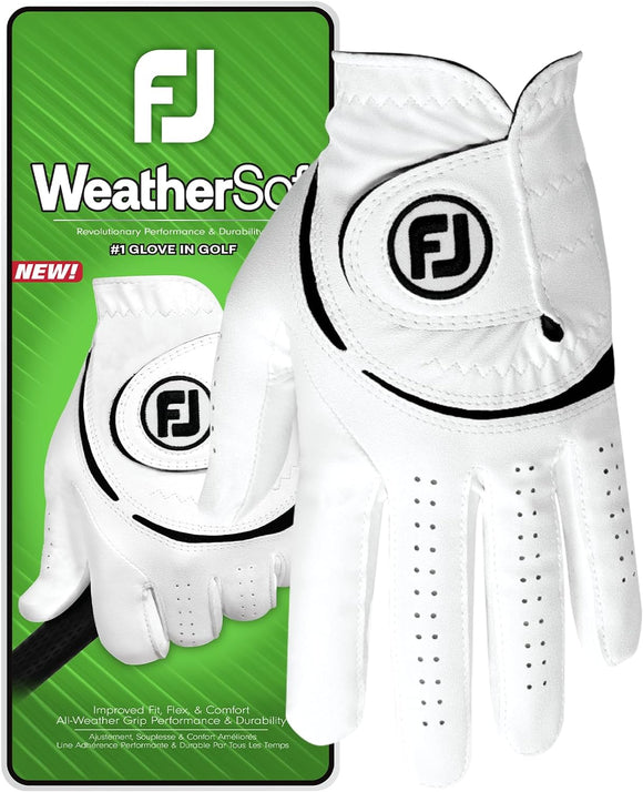 FootJoy FJ WeatherSof 6 Gloves Weather Sof White Weather Sof